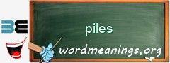 WordMeaning blackboard for piles